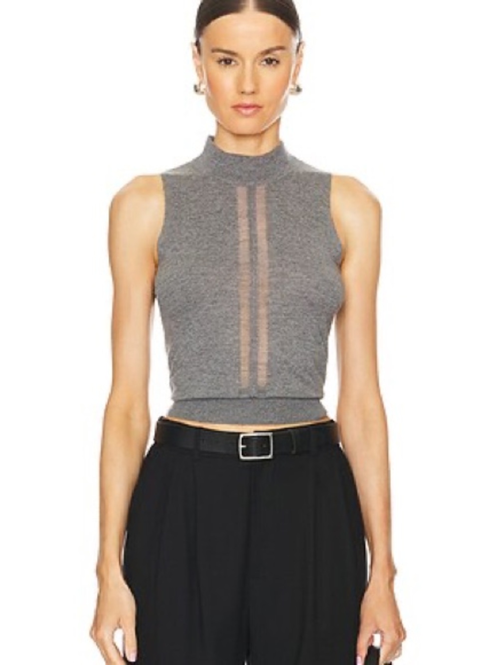 IRO Paris grey sleeveless mock neck Grey